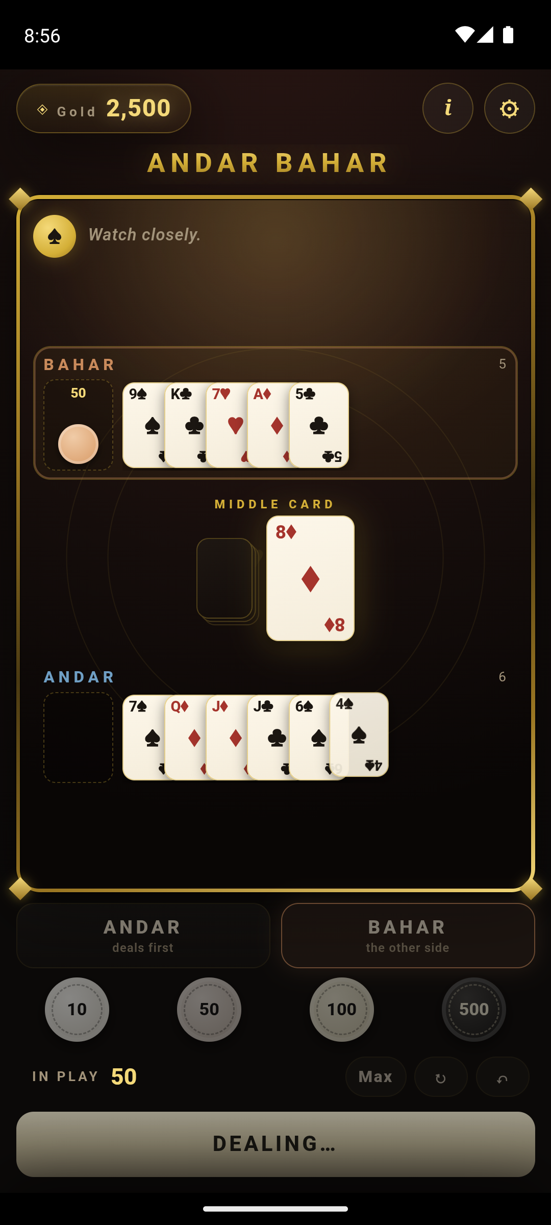 Andar Bahar: Card Game gameplay screenshot 3